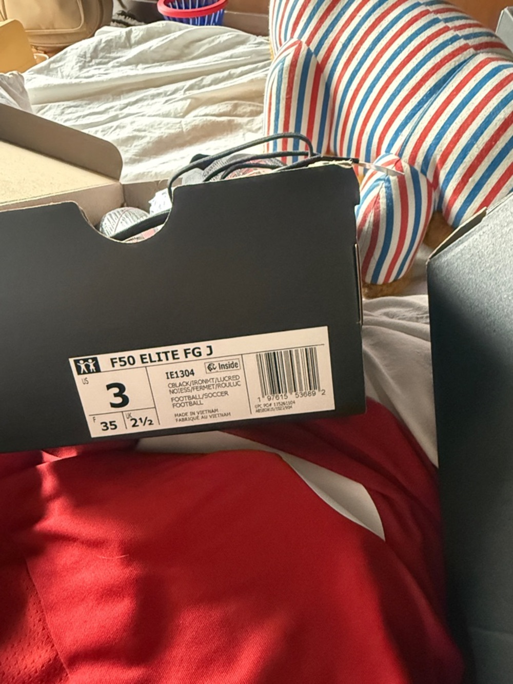 adidas F50 Elite FG J Kids Soccer Cleats Black with red Accents